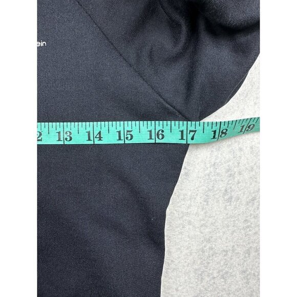 Calvin Klein Jeans Hoodie Womens Size Medium Black White Zip Front Jacket - Picture 7 of 9